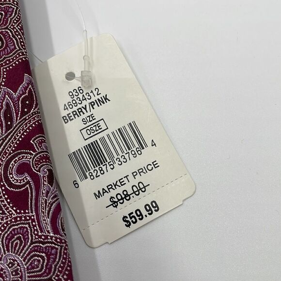 100% silk RED asks fifth avenue necktie - Picture 3 of 6